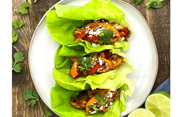 Chicken Fajitas Lettuce Wraps