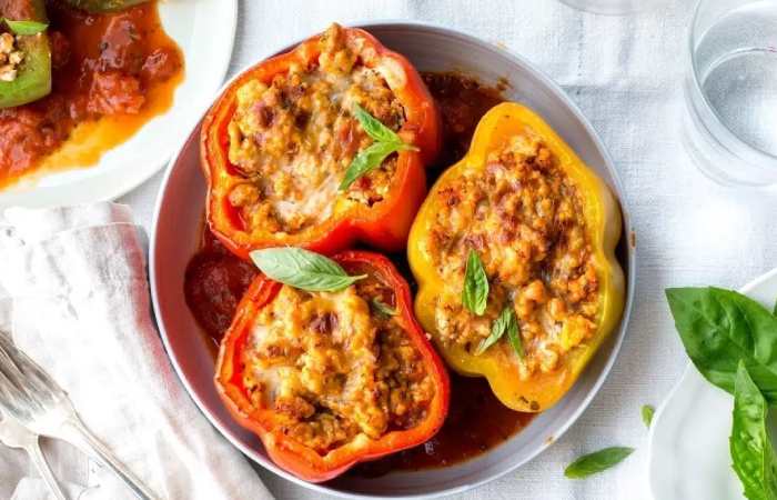 Instant Pot Low-Carb Lasagna Stuffed Peppers